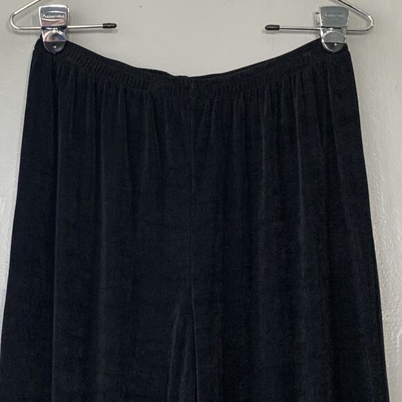 Worthingtont Pull On Pants Size 10 Black Slinky Stretch Wide Leg Comfort Travel - Picture 3 of 6